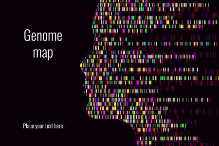 124719073 infografía de prueba de adn ilustración vectorial mapa de secuencia del genoma plantilla para tu dis - Genoma humano: 5 avances que están transformando la medicina